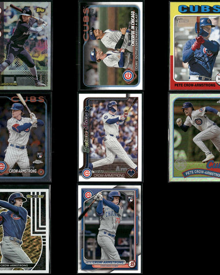 Pete Crow-Armstrong 8-Card Lot Chicago Cubs Top Prospect CF