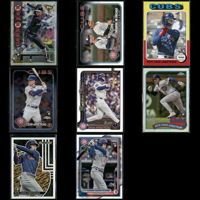 Pete Crow-Armstrong 8-Card Lot Chicago Cubs Top Prospect CF