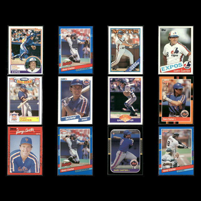 Gary Carter 12-Card Lot Montreal Expos HOF Catcher Icon