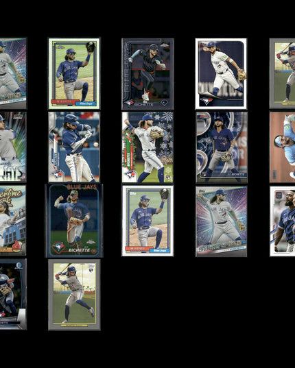 Bo Bichette 17-Card Lot Toronto Blue Jays Young Star Shortstop