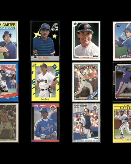 Gary Carter 12-Card Lot NY Mets HOF Catcher “The Kid” Legend