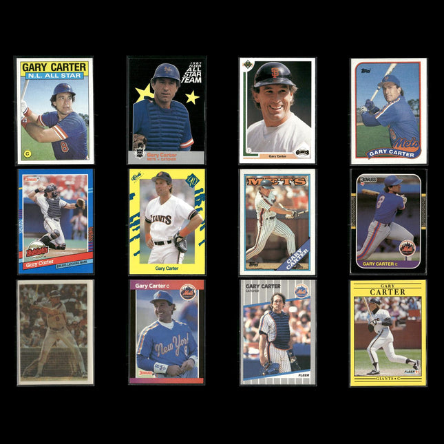 Gary Carter 12-Card Lot NY Mets HOF Catcher “The Kid” Legend