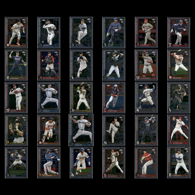 2025 Topps Chrome Rookie Lot (30) w/ Michael Harris II, Jace Jung, Seiya Suzuki RCs