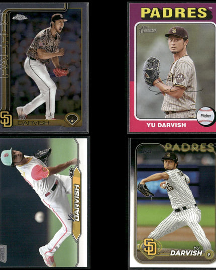 Yu Darvish 4-Card Lot San Diego Padres All-Star Pitcher