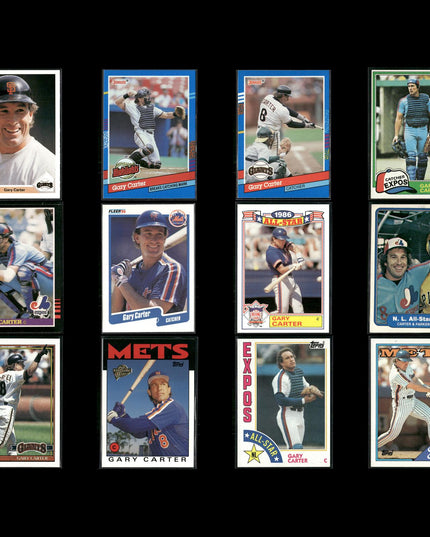 Gary Carter 12-Card Lot Mets 80s HOF Catcher World Series Champ