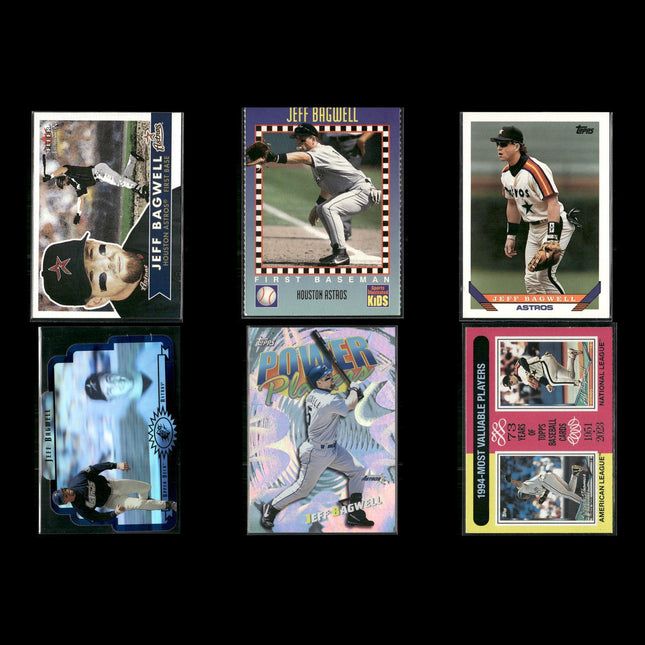 Jeff Bagwell 6-Card Lot Houston Astros HOF MVP Franchise Legend