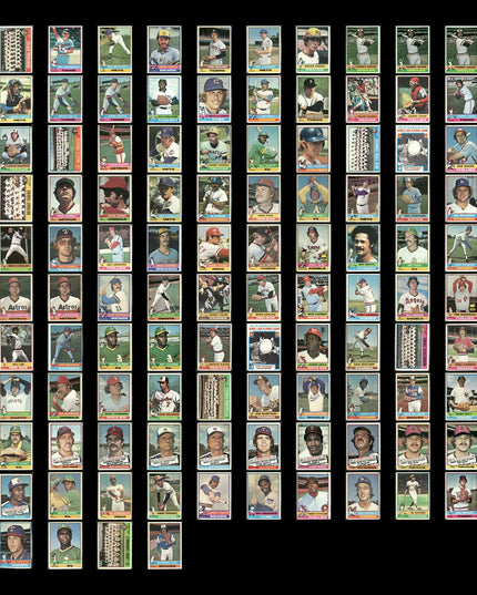 1976 Topps Baseball Card Lot – 125 Vintage MLB Cards – Bulk Collection