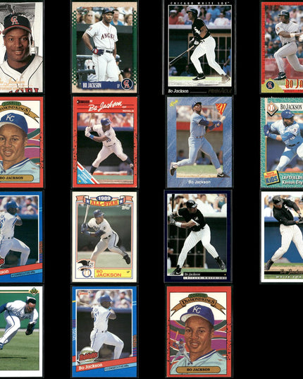 Bo Jackson Baseball Lot (15 Cards) Star Player Cards