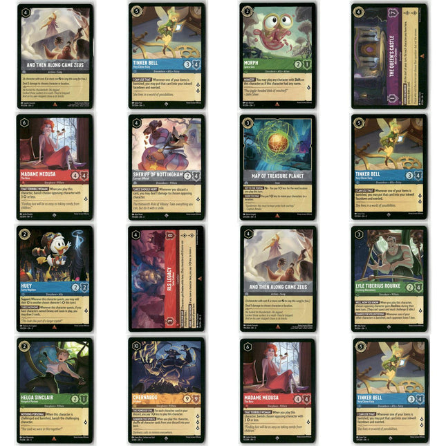 16 Card Rare + Super Rare Lot, Into the Inklands Disney Lorcana Set 3