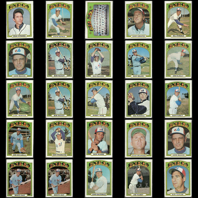 1972 Topps Montreal Expos Team Lot (25 Cards) Vintage Baseball MLB