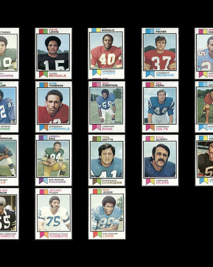 1973 Topps Football Lot (18 Cards) Vintage NFL Trading Cards