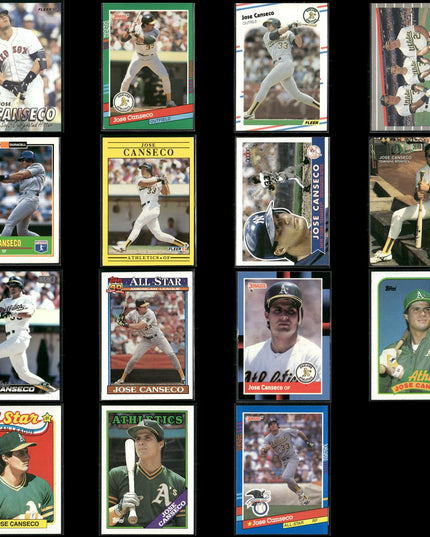 Jose Canseco 15-Card Lot Oakland A’s Bash Brother MVP Power Bat