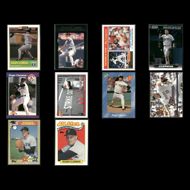 Roger Clemens 10-Card Lot Boston Red Sox “Rocket” 7x Cy Young