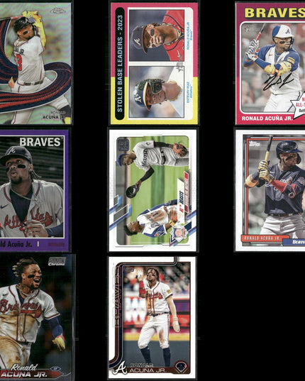 Ronald Acuña Jr 8-Card Lot Atlanta Braves 2023 MVP “El Abusador”