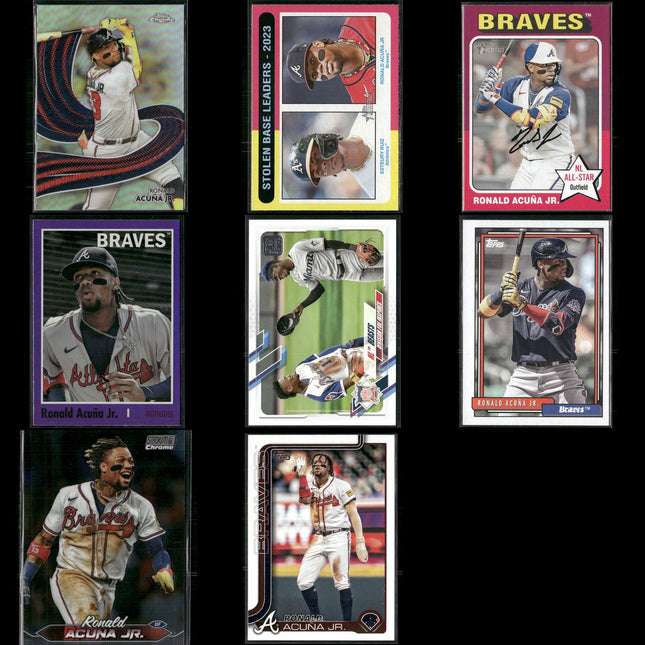 Ronald Acuña Jr 8-Card Lot Atlanta Braves 2023 MVP “El Abusador”