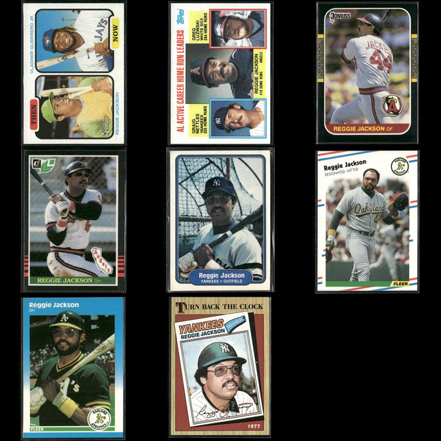 Reggie Jackson 8-Card Lot NY Yankees “Mr. October” HOF