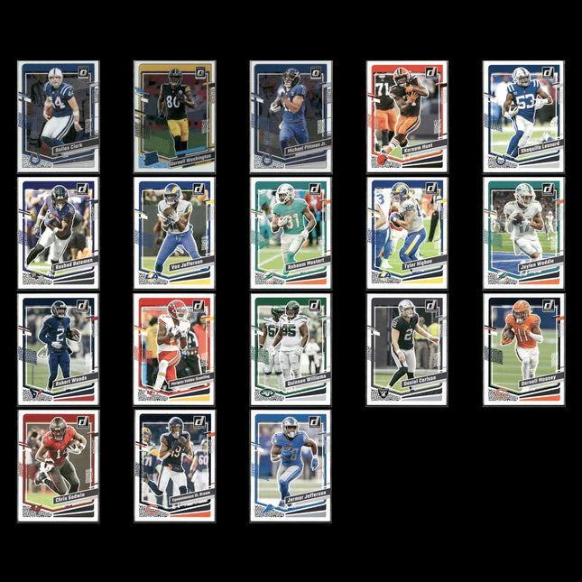 2023 Donruss & Optic Football Lot (18) Stars, RCs, Colts, Dolphins, More