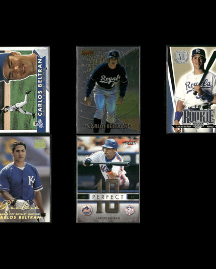 Carlos Beltrán 5-Card Lot NY Mets Switch Hitter Gold Glove Star
