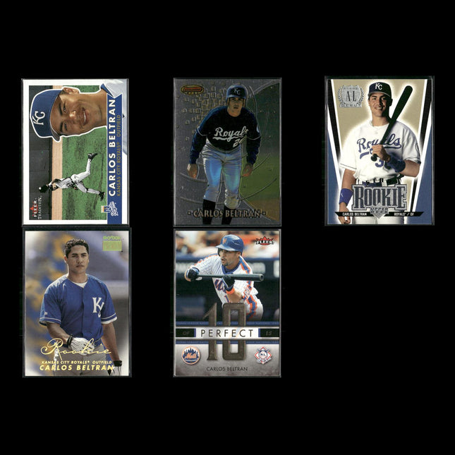 Carlos Beltrán 5-Card Lot NY Mets Switch Hitter Gold Glove Star