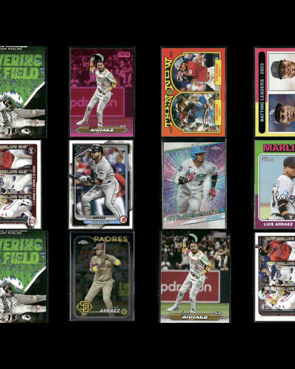 Luis Arraez 12-Card Lot Miami Marlins “La Regadera” Batting Champ