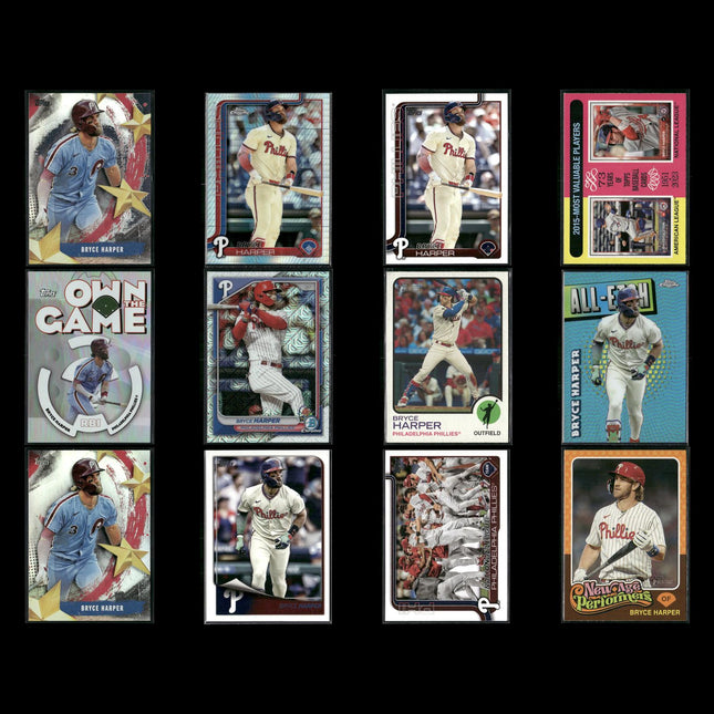 Bryce Harper 12-Card Lot Philadelphia Phillies MVP Power Bat