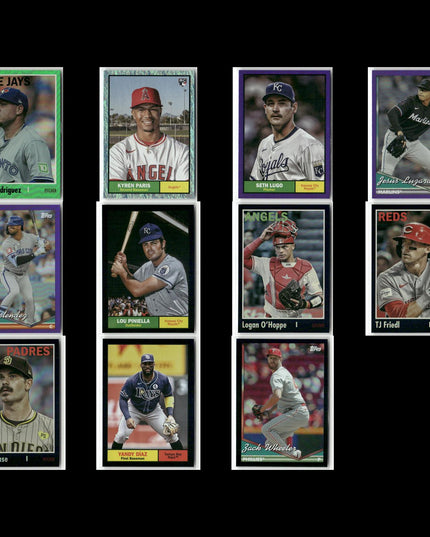 2024 Topps Archives Foilboard Lot (11) #/75-99 Black, Green, Aqua, Purple