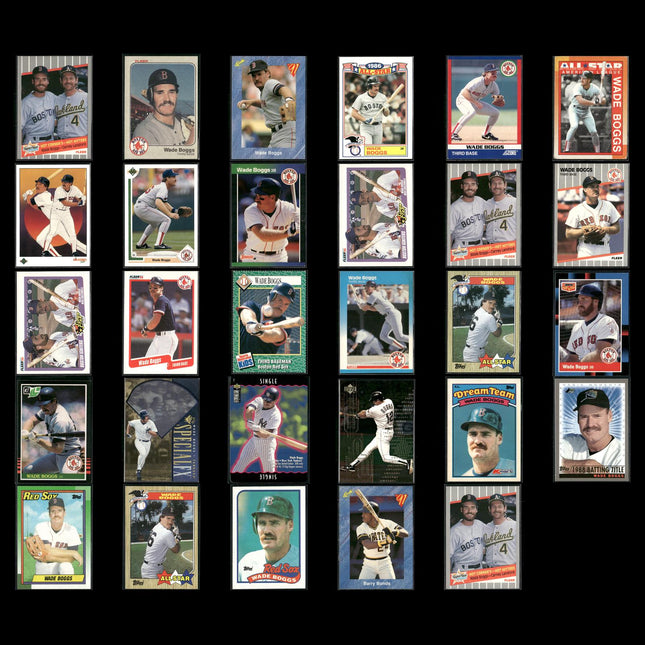 Wade Boggs 29-Card Lot Boston Red Sox HOF Batting Champ Legend