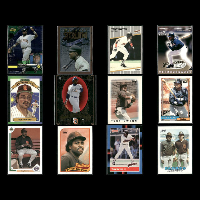 Tony Gwynn 12-Card Lot Padres HOF Batting Champ Legend