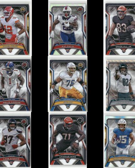 9-Card Lot 2025 Topps Football Resurgence | NFL Football Trading Cards Topps