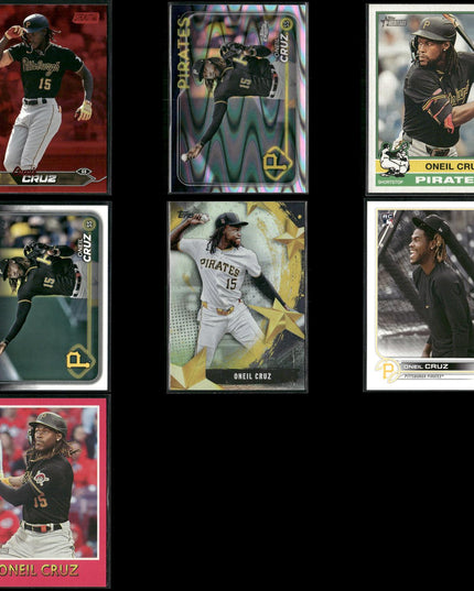 Oneil Cruz 7-Card Lot Pittsburgh Pirates 6’7” SS Power Star