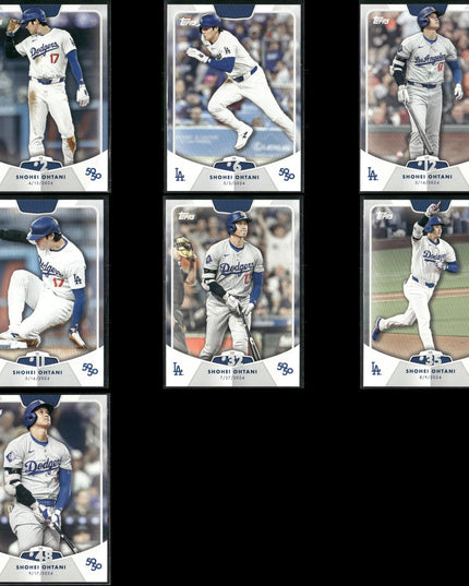 2024 Topps 50/50 Shohei Ohtani Lot (7 Cards) – Los Angeles Dodgers