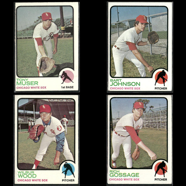 4-Card Lot Vintage 1973 Topps Chicago White Sox | MLB Baseball Trading Cards