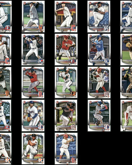 23-Card Lot 2025 Bowman Prospects 1sts | MLB Baseball Rookie Trading Cards Topps