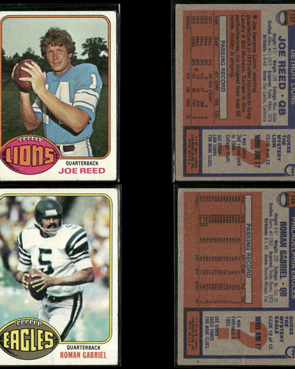 1976 Topps Football Card Lot – 42 Vintage NFL Cards – Bulk Lot