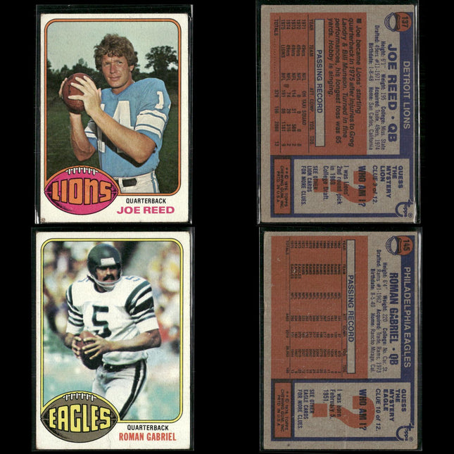 1976 Topps Football Card Lot – 42 Vintage NFL Cards – Bulk Lot