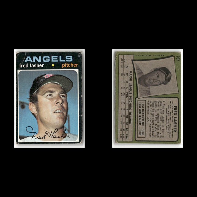4-Card Lot Vintage 1971 Topps California Angels | MLB Baseball Trading Cards