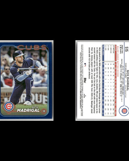 2024 Topps Parallel Lot (11) Royal Blue, Yellow, Holiday – RCs & Vets