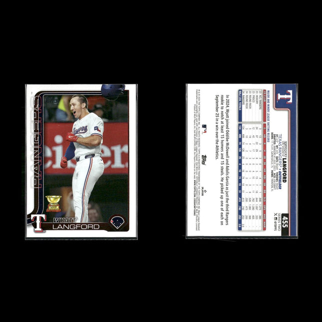 Wyatt Langford 6-Card Lot Texas Rangers Rookie Prospect