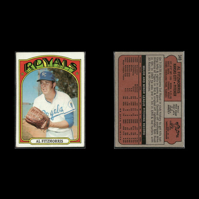 1972 Topps Kansas City Royals Team Lot (8 Cards) Vintage Baseball MLB