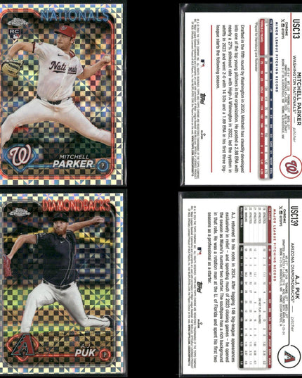 2024 Topps Chrome Update X-Fractor Lot – 26 Cards – MLB Rookies & Vets