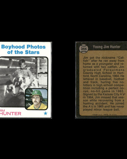 18-Card Lot Vintage 1972–73 Topps Boyhood Photos | MLB Baseball Trading Cards