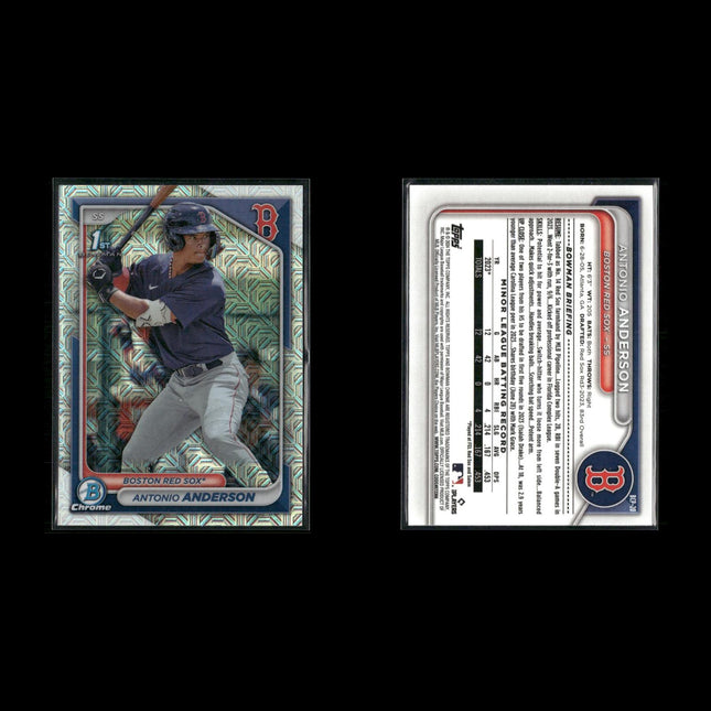 2023-24 Bowman Chrome Prospects Mojo Refractors Lot (8) Bowman 1st Card