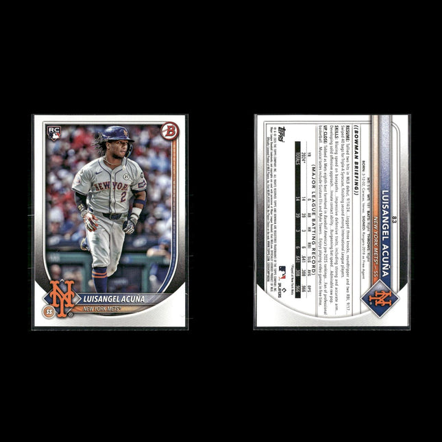 Luisangel Acuña 5-Card Lot Texas Rangers Rising Star Prospect