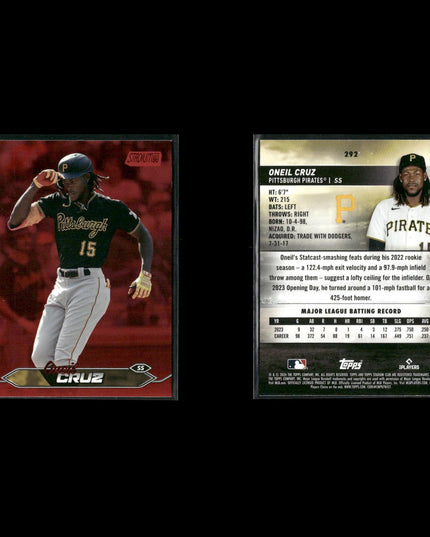 Oneil Cruz 7-Card Lot Pittsburgh Pirates 6’7” SS Power Star