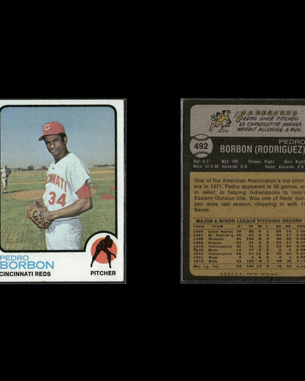 10-Card Lot Vintage 1973 Topps Cincinnati Reds | MLB Baseball Trading Cards Topps