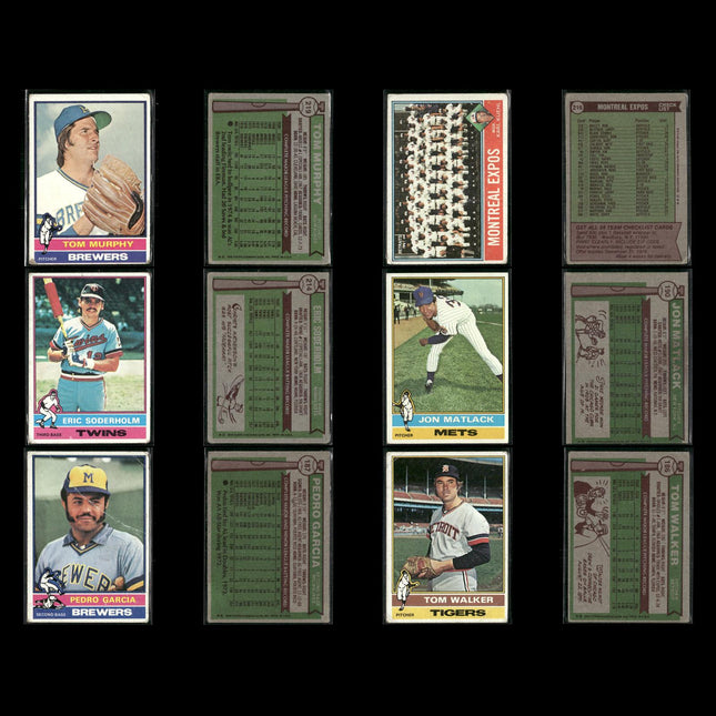 1976 Topps Baseball Card Lot – 125 Vintage MLB Cards – Bulk Collection