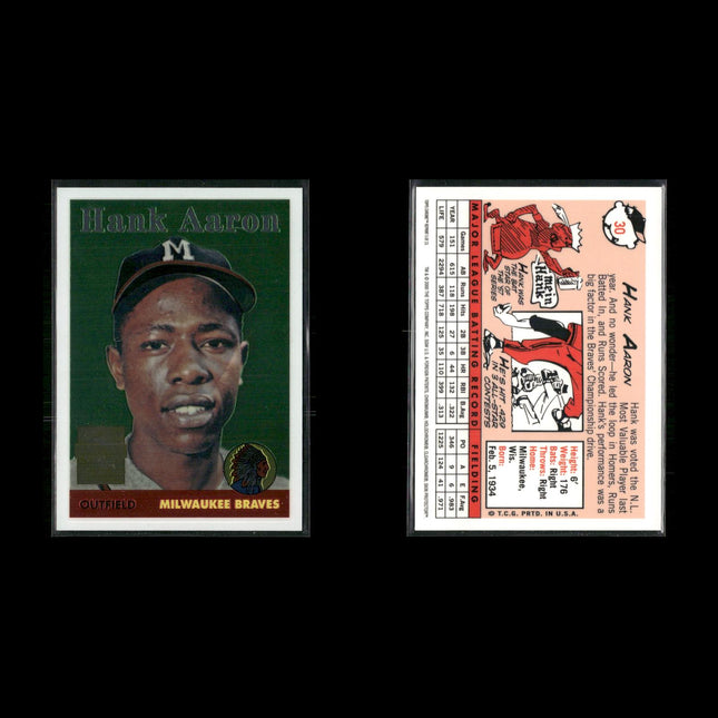 Hank Aaron 4-Card Lot Atlanta Braves “Hammerin’ Hank” HOF Legend