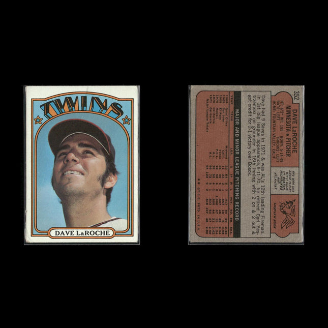 1972 Topps Minnesota Twins Team Lot (10 Cards) Vintage Baseball MLB