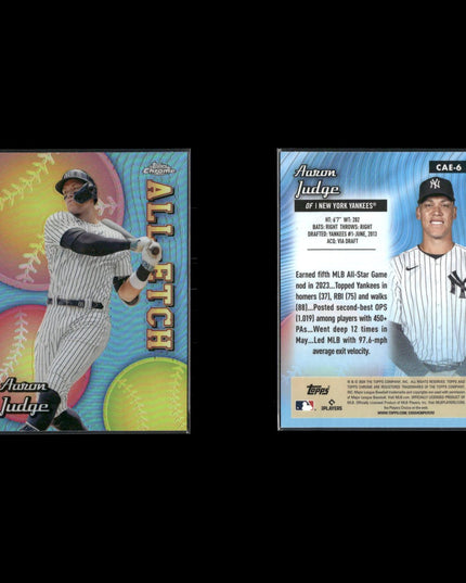 2024 Topps Chrome All-Etch Insert Cards Lot (8) Refractor Style MLB Inserts