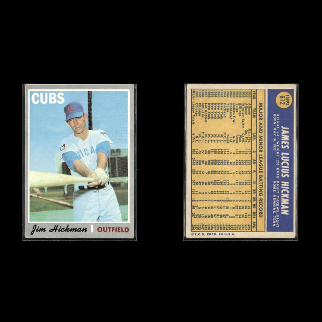 7-Card Lot Vintage 1970 Topps Chicago Cubs | MLB Baseball Trading Cards Team Lot